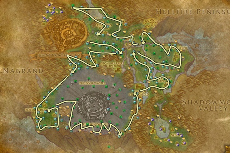 Ruta de Herboristería en Bosque de Terokkar