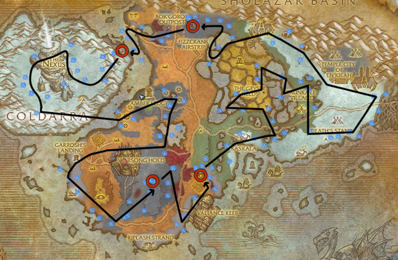 Ruta de Minería en Tundra Boreal 350-400