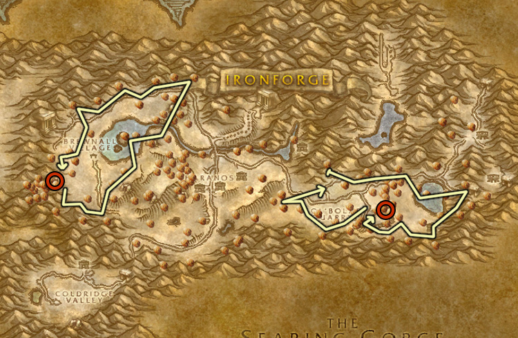 Ruta de Minería en Dun Morogh
