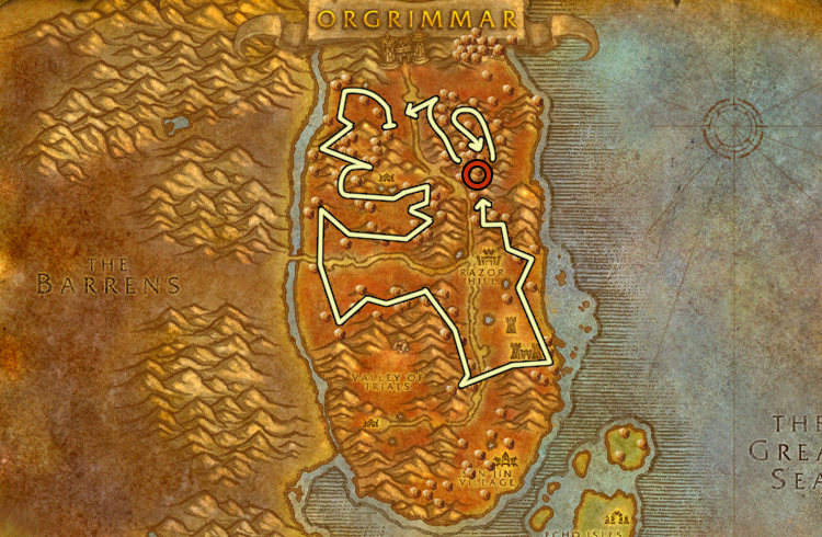 Ruta de Minería en Durotar