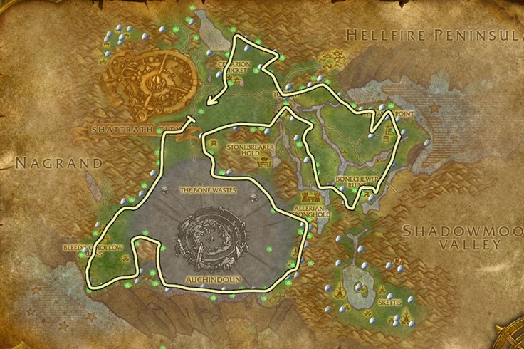 Ruta Bosque de Terokkar sin vuelo